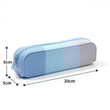 Factory Customized School Pencil Case Pencil Box for Kids Case Big Capacity Silicone Bag Soft Silicone Customized Gradient Pencil Pouch Pen Bag