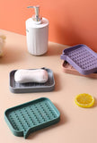 Factory CustomSilicone Rubber Soap Sponge Dish Storage Holder Drain Trays Shelf for Kitchen Bathroom Shower Accessory