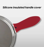Iron pot handle anti scalding cover, stir fry pot shovel handle cover, silicone high temperature resistant anti slip thick pot handle insulation cover
