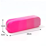 Factory Customized School Pencil Case Pencil Box for Kids Case Big Capacity Silicone Bag Soft Silicone Customized Gradient Pencil Pouch Pen Bag