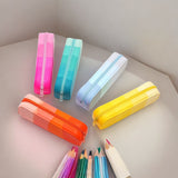 Factory Customized School Pencil Case Pencil Box for Kids Case Big Capacity Silicone Bag Soft Silicone Customized Gradient Pencil Pouch Pen Bag