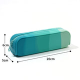 Factory Customized School Pencil Case Pencil Box for Kids Case Big Capacity Silicone Bag Soft Silicone Customized Gradient Pencil Pouch Pen Bag