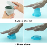 Factory Custom Outdoor Portable Silicone Collapsible Cup Bpa Free Retractable Camping Wash Cup Foldable Coffee Cup Travel Coffee Mug 180ml